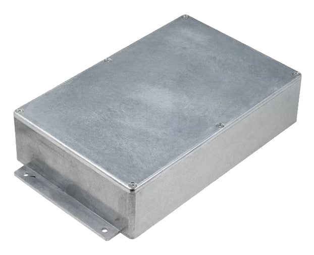 Aluminiumskabinet m. flanger, 222x146x55mm (IP66)