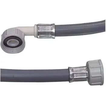 Vaskemaskine indløbsslange - 3/4" til 3/4" vinklet (2m)