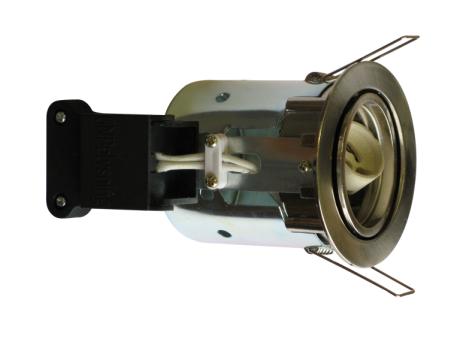 DIOSPOT GU10 blank børstet stål rund max 5W LED