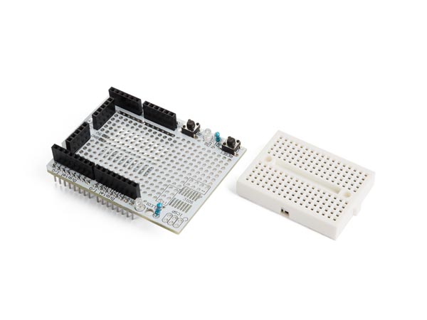 Arduino® Shield - Prototype print, m. breadboard