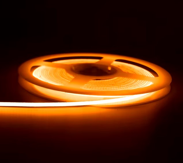 COB LED strip (IP20) - 5V, 3mm, Orange (5m)