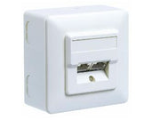 Modular vægdåse - 2 x RJ45 CAT5e skærmet, Hvid