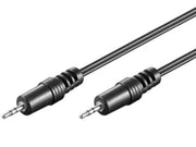 Audiokabel - 2 x 2,5mm stereo JACK han (1,5m)