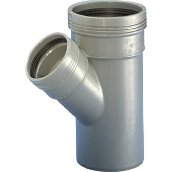 Wavin grenrør Ø110x110mm 45°, grå PP