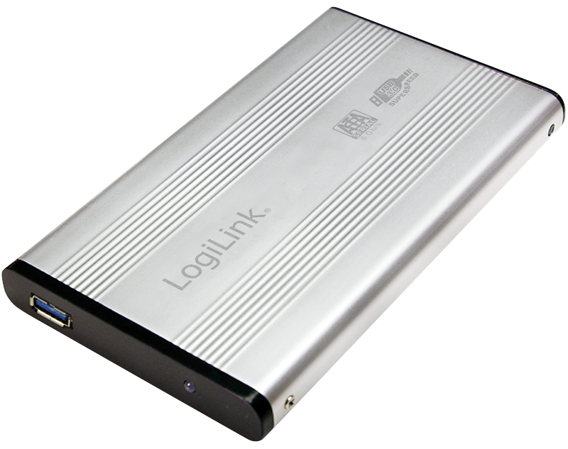 Ekstern 2,5" HDD/SSD kabinet - USB 3.0 / SATA, Alu.