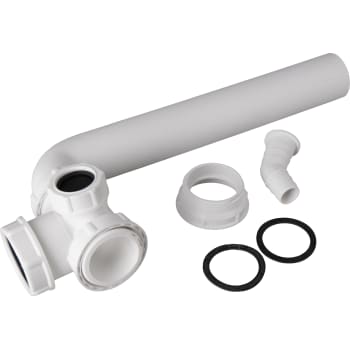 1.1/2" Grenrør til dobbelt køkken vask hvid