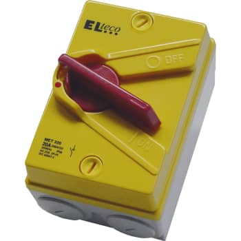 Sikkerhedsafbryder 20A 3P+N Gul/Rød