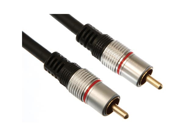 Digital audiokabel - 2 x RCA(Phono) han - Prof. (1,5m)