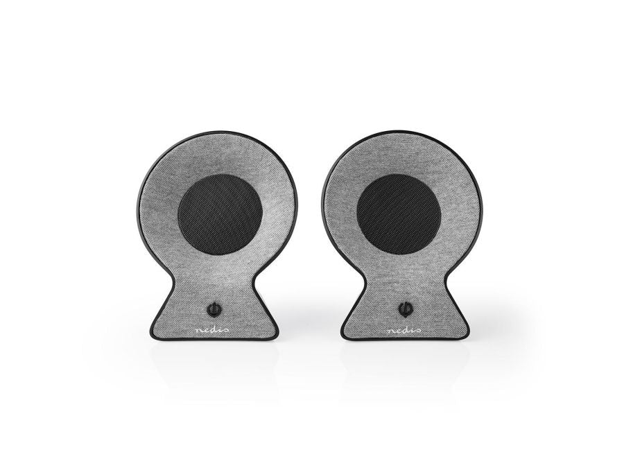 Bluetooth®-stofhøjttaler - 2 x 15W, TWS, Grå
