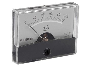 Analog strøm-panelmeter - 100mA DC (60x47mm)