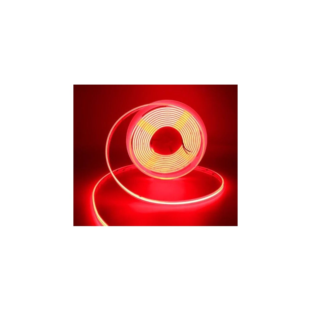 V-Tac Rød 10W/m COB-LED strip - 5m, IP67, 320 LED pr. meter, 24V, COB LED