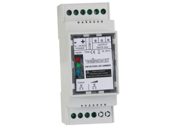 VM150 - RGB LED lysdæmper til DIN-skinne