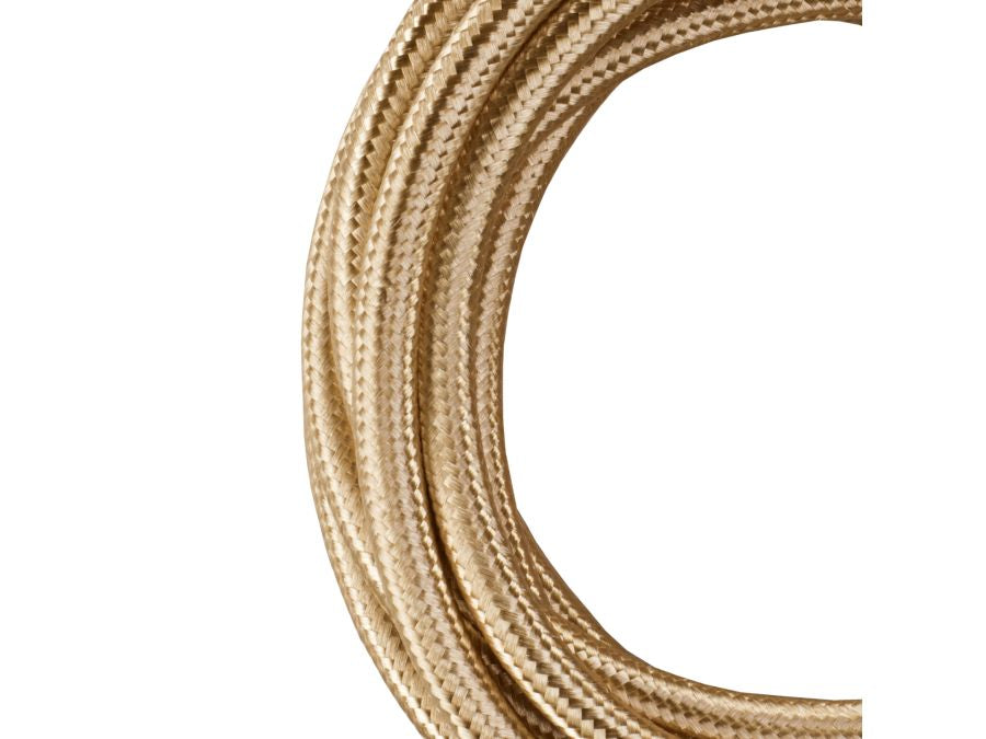 Stofledning - 2 x 0,75mm², Metallisk Champagne (3m)