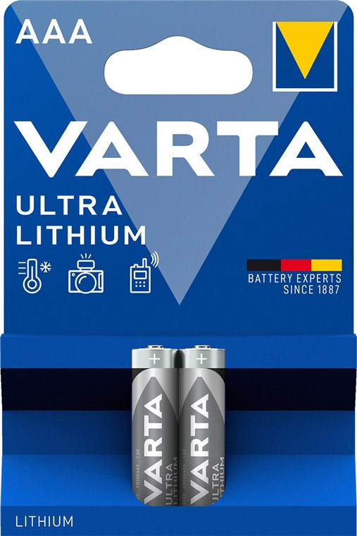 Ultra Lithium AAA/FR03 batteri - 1,5V / 1100mAh (2 stk.)