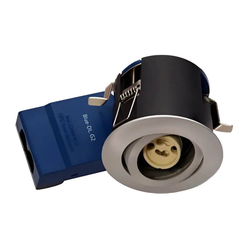 lndbygningsspots m. GU10 fatning - Rund børstet