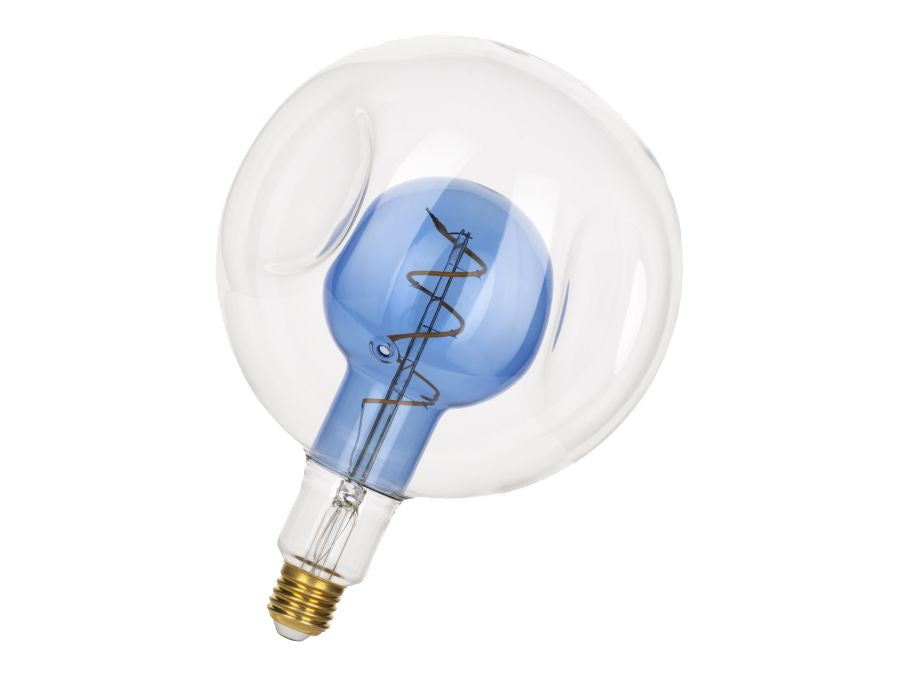 G180 Duo LED - 230-240V / 4W E27, Varm hvid, Klar/Blå