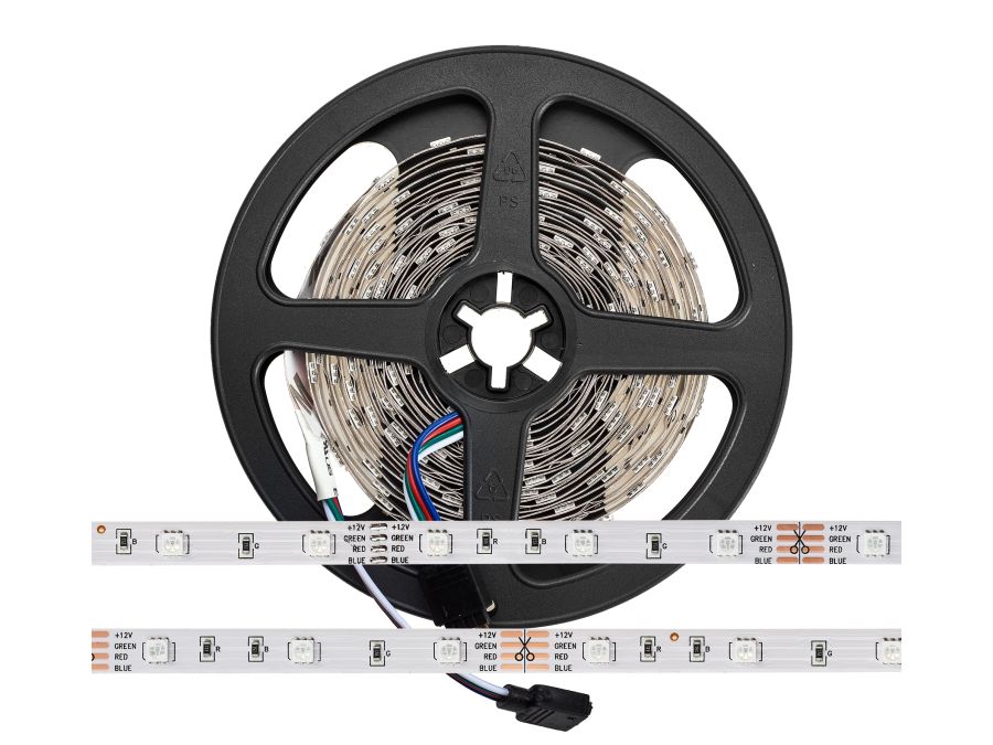 Vandtæt LED strip (IP68) - 24V, 60 RGB LED/m (5 meter)