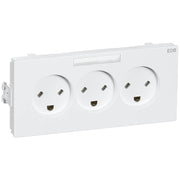 LK Clic line  stikkontakt trippel EDB  m. j hvid