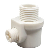 Pinolaflastning m. udvendigt gevind - hvid