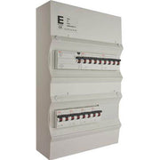 Færdigmonteret gruppetavle - HPFI - 2x16A 3P+N, 4x13A 1P+N - Grå