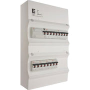 Færdigmonteret gruppetavle - HPFI - 1x16A 3P+N, 1x13A 3P+N, 4x13A 1P+N - Hvid