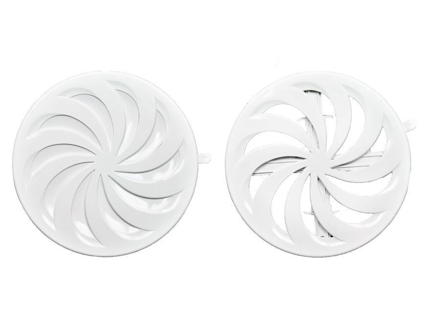 Rund ventilationsrist - justérbar kanalstørrelse, Ø80-150mm