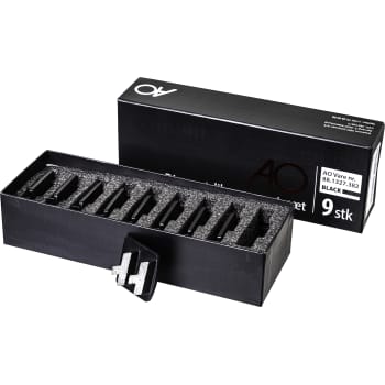 WORKER diamantslibesegment, sæt (9 stk.), sort/grov