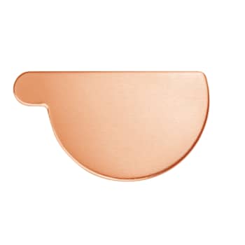 VMZINC endebund 333mm th t/halvr rende kobber