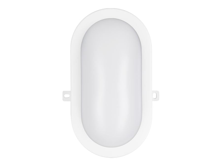 Udendørs LED skotlampe - Oval 12W Varm Hvid (IP54)