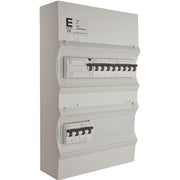 Færdigmonteret gruppetavle - HPFI - 2x16A 3P+N, 2x13A 1P+N - Grå