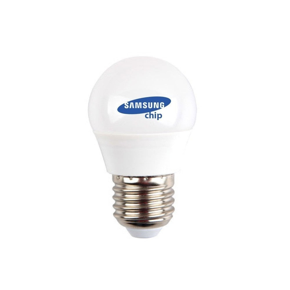 V-Tac 4,5W LED kronepære - Samsung LED chip, G45, E27, 5 års garanti