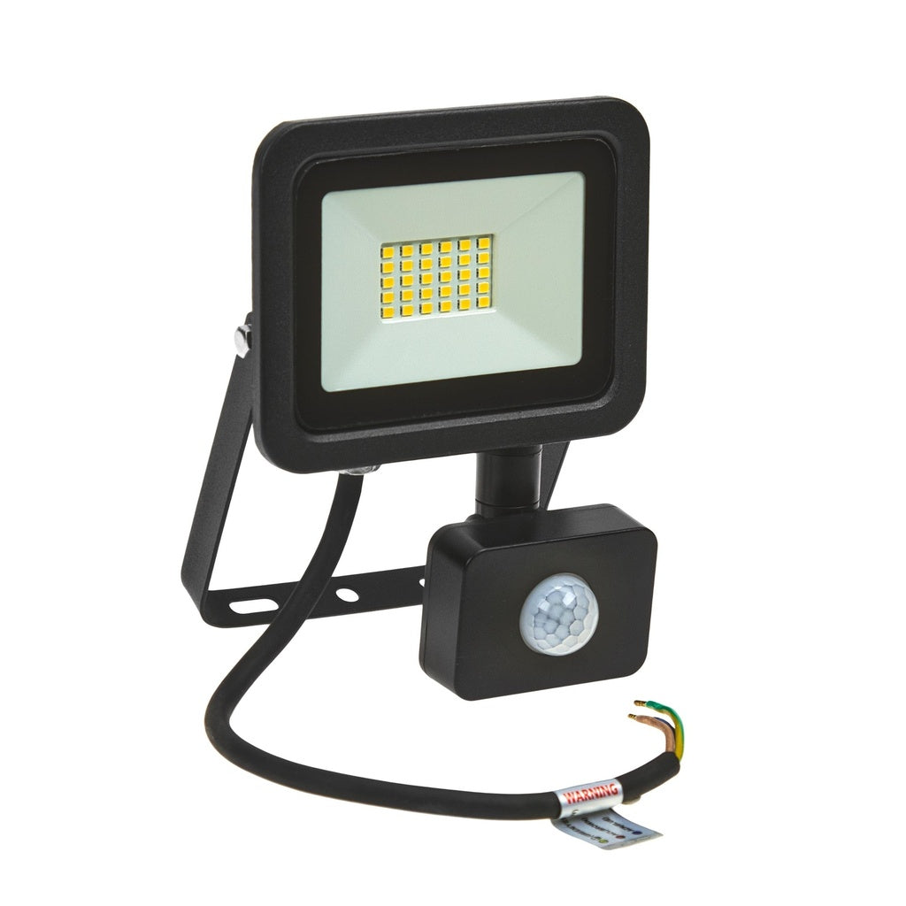20W LED projektør m. sensor 4000K 1750 Lumen