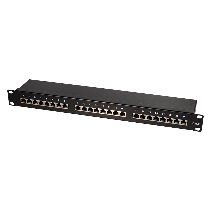 19" CAT6 Patch Panel - 24 Port, STP, Sort, EconLinie