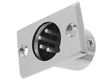 XLR bøsning - 4P han, nikkel