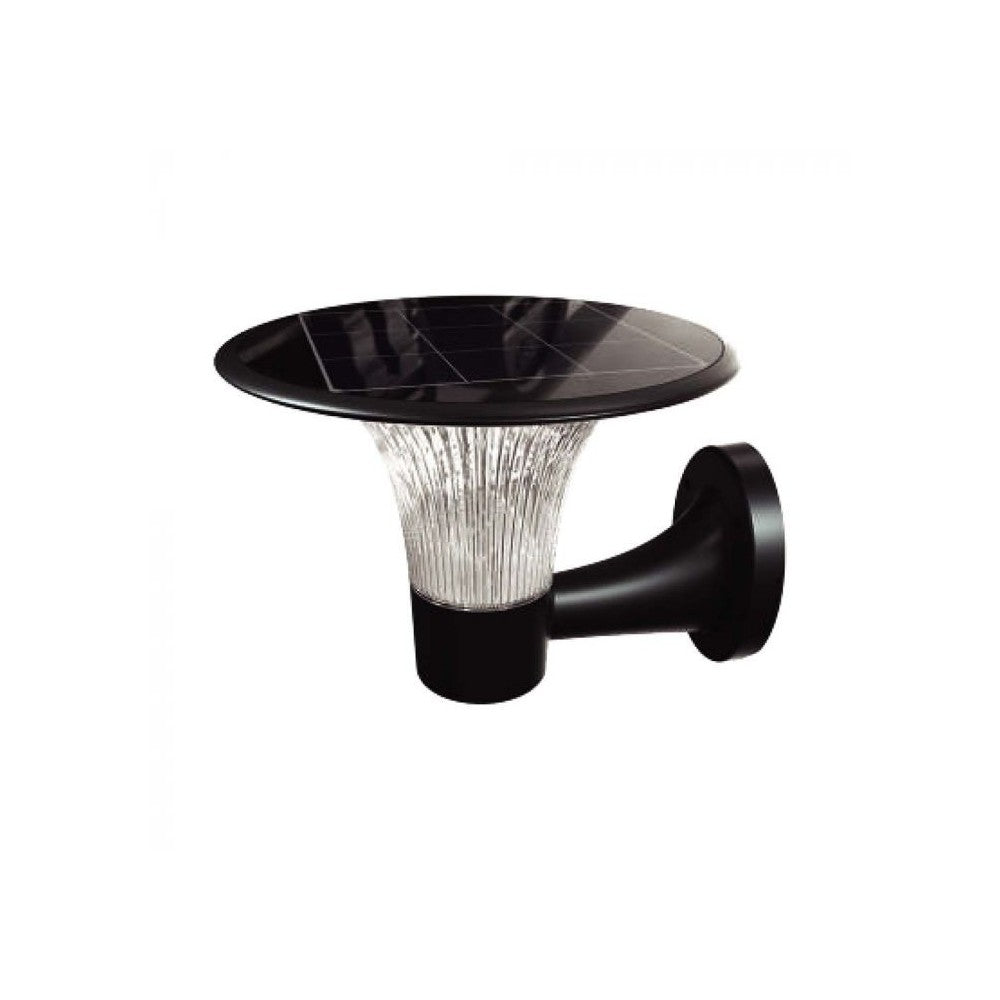 V-Tac 15W Solcelle Væglampe LED - Sort, Med Sensor, Vandtæt IP65