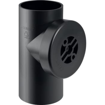 110 mm x 90° Renserør med dæksel sort PEH Geberit