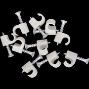 Skrueclips, Rund Ø10-14mm, Hvid (10 stk.)