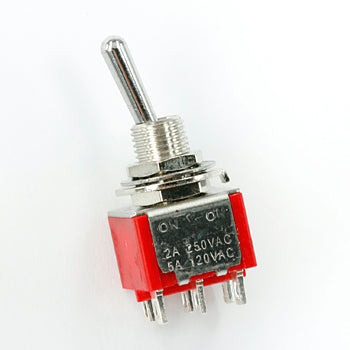 Vippekontakt - 2P (ON)-OFF-(ON), kabinetmont. PCB type