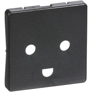 Afdækning f. stikkontakt 1 m. m.J Gl. type koksgrå