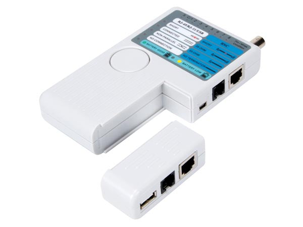 USB og LAN kabeltester (USB-A/B, BNC, RJ45/RJ12/RJ11/RJ10)