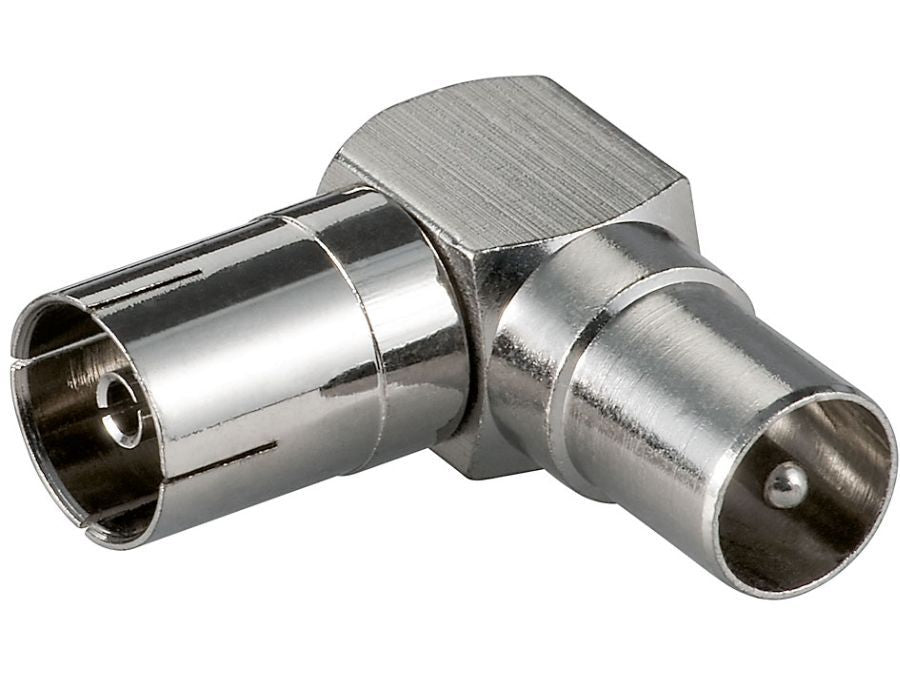 COAX han til COAX hun - 90° metal