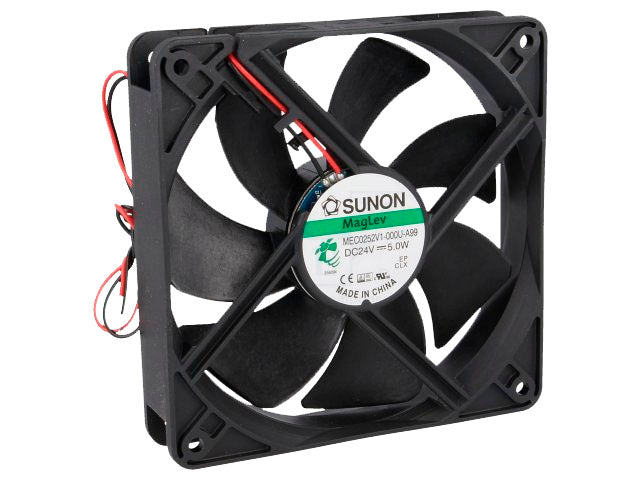 DC blæser - 120x120x25mm 24Vdc / 5W, Vapo, 2 ledn.