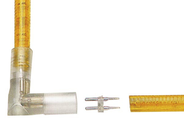 Lysslange L-konnektor, 90° stænktæt