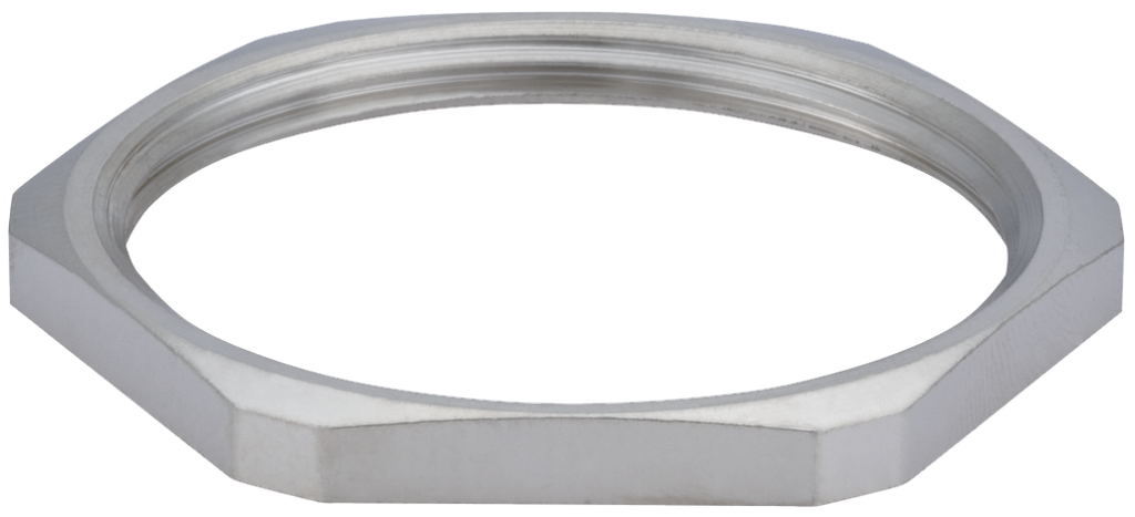 Møtrik, sekskantet - M50, Forniklet messing (1 stk.)