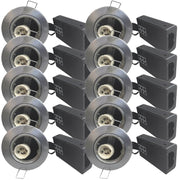 10 stk Indbygningsspot GU10 - Børstet