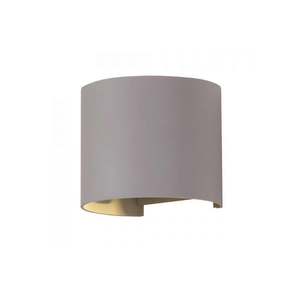 V-Tac 5W LED Grå Udendørs Væglampe - Rund, Justerbar Spredning, IP65, Inkl. Lyskilde (Erstatter 50W, 230V, 660lm, RA 80)