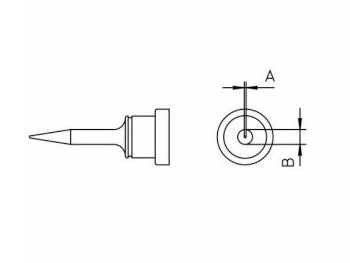 Weller spids LT-1S - 0,2mm Konisk lang (til WP80/WPS80)