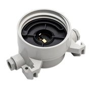 Væg/loftfatning til E27 - grå plast IP40