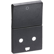 LK Fuga afdækning til stikkon. m. jord og 2-pol afbryder - koksgrå