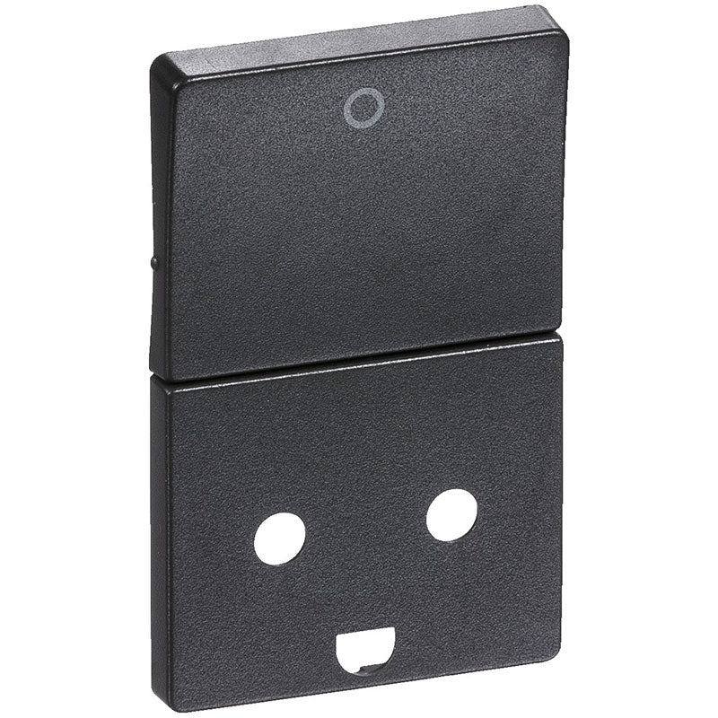 LK Fuga afdækning til stikkon. m. jord og 2-pol afbryder - koksgrå